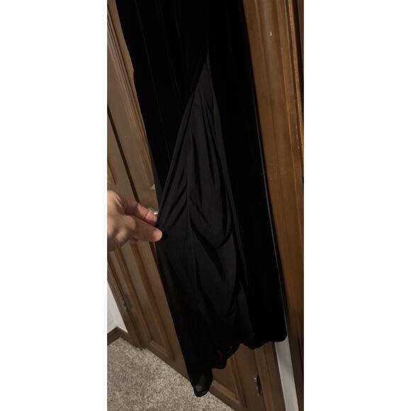 CDC Signature Collection Women's Small BLACK Velvety STRETCH Split Bell Bottoms - Picture 3 of 12
